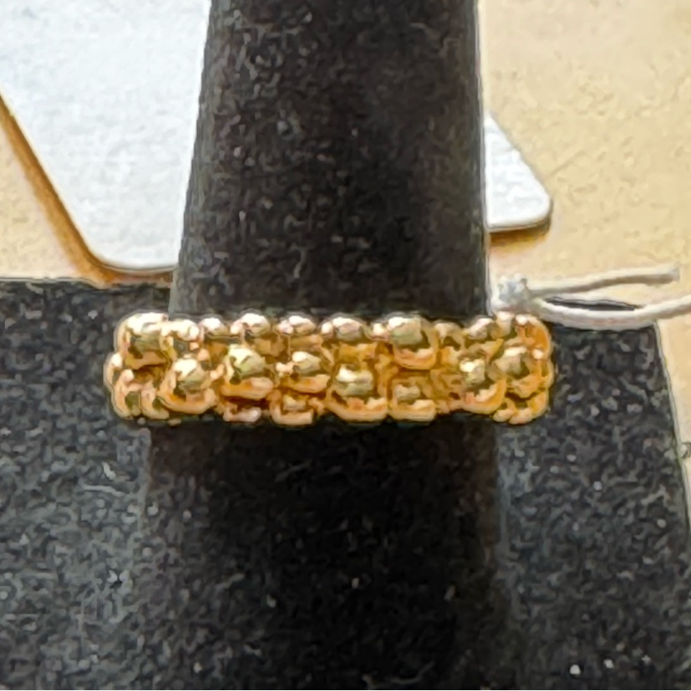 SZ 7.5 Gold Plated Textured Band